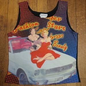 Vintage Pinup Girl Tank Top